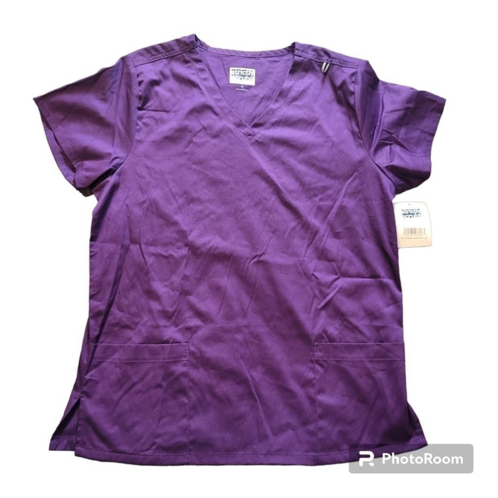 STRICTLY Scrubs Womens Purple Scrub Top